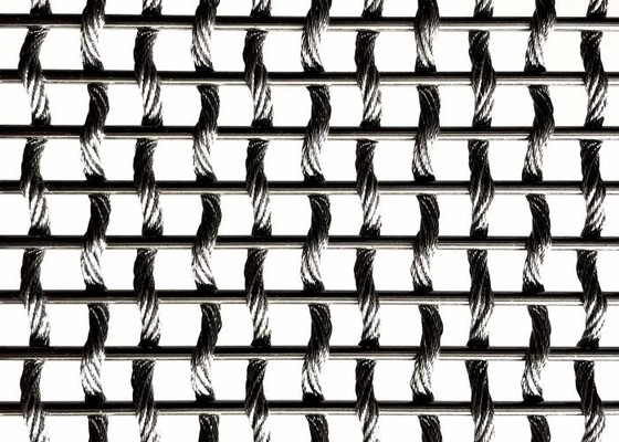 Edelstahl 304 dekorativer Drahtgeflecht gewebter Vorhang Metall Architektur
