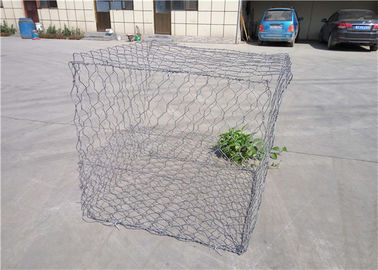 Silberne Farbegalvanisierten dekorative Gabions-Körbe/Stahlsteinkäfig