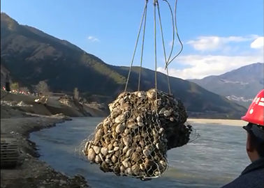 Vorübergehende Hochwasserschutz Gabions-Felsen-Wand sperrt Dehnfestigkeit von 380 MPa ein