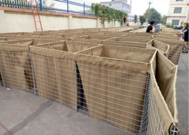ISO itärische Verteidigungsbastion Barriere / geschweißte Gabion Box für 3-6mm Draht Durchmesser