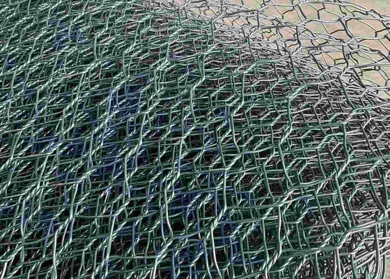 2.7mm 80mmx100mm PVC beschichteter Gabion Draht Mesh For Riverway Protection