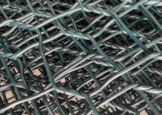 2.7mm 80mmx100mm PVC beschichteter Gabion Draht Mesh For Riverway Protection