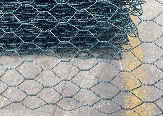 PVC beschichtete galvanisierten Gabion Mesh Hexagonal 60x80mm für Tiefbau