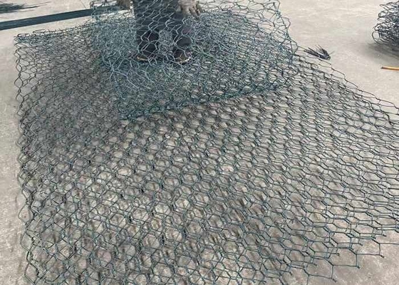Draht Mesh For River Course Protection Galfan Hochspannungs-60x80mm 2.4mm Gabion