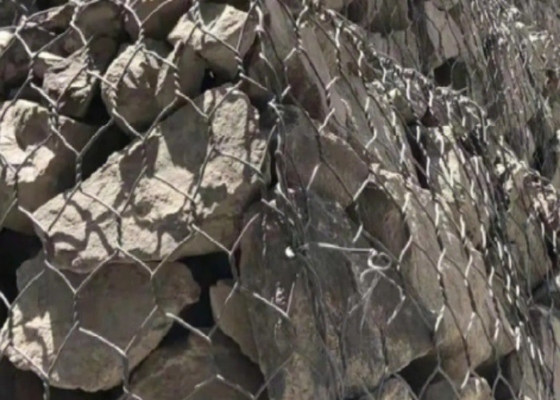 Drahtdurchmesser Gray Pvc Coated Hexagonal Gabions-Kasten-2.8mm