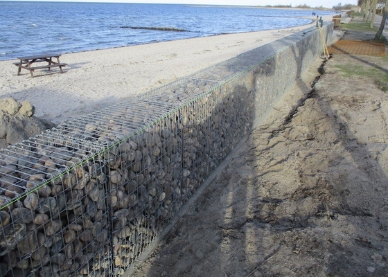 Grünes Pulver galvanisierte 3mm geschweißten Gabions-Kasten für Lanscaping-Wand-Dekoration