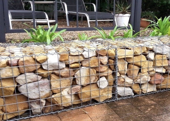 Geschweißtes Gewohnheits-PVC beschichtete Gabions-Draht Mesh With 50mm*50mm Mesh Open