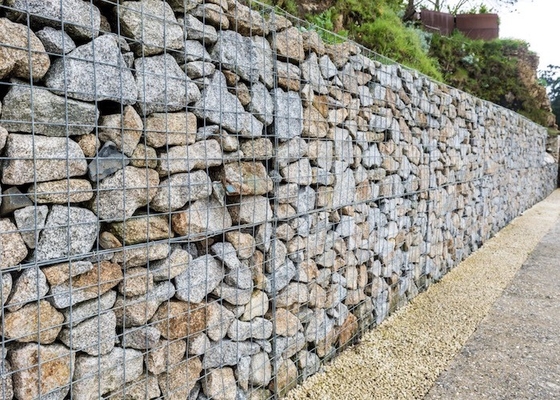 Rechteck-Stützmauer Gabions-Körbe galvanisierten beschichtetes Stahldraht-PVC