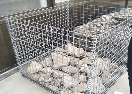 Grünes PVC beschichtete Rechteck-Stützmauer Gabions-Körbe als Garten-Dekoration