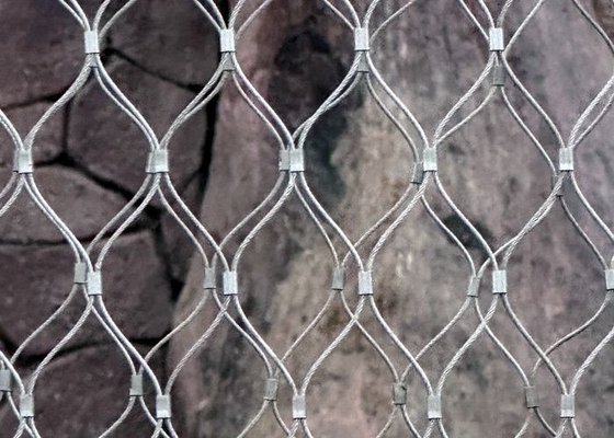 Rhomboid Hole Rockfall Prevention Netting mit Ferruled Verbindung für Zoo