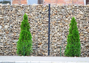 Schweres Zink beschichtete galvanisierte Wand-Korb-quadratisches Loch-Form für Gärten/Parks
