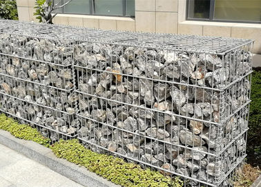 Heiße eingetauchte galvanisierte Stützmauer Gabion sperrt Korrosionsbeständigkeit ein