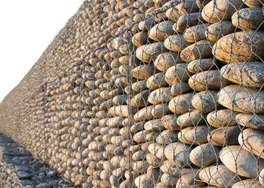 Einfache Installation geschweißter Gabiongefäße / Gabiongebäße / mit Felsen gefüllte Gabiongefäße mit 75mmx75mm Maschengröße