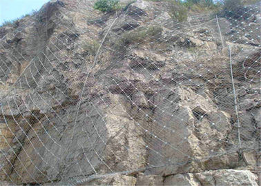 Heißes Bad galvanisierter flexibler Rockfall-Schutz, der Diamant-Loch-Form PVCs überzogene fängt