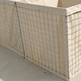 Braunfarbene geschweißte Gabion-Wand Bastion oder Armee-Verteidigung mit Galfan-Draht