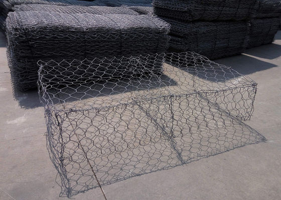 Schwere galvanisierte Metall-Gabions-Körbe, Metallkäfig gefüllt mit Felsen