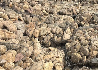 Überschwemmungsbekämpfung 4,0 mm Gabion Mesh Cage für Stein Sack Gabion Boxen Flussfüllung Gabion Taschen PVC beschichtet Sack Gabion